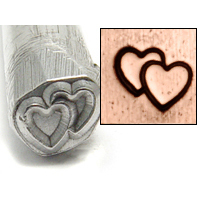 Metal Stamping Tools Double Heart Metal Design Stamp